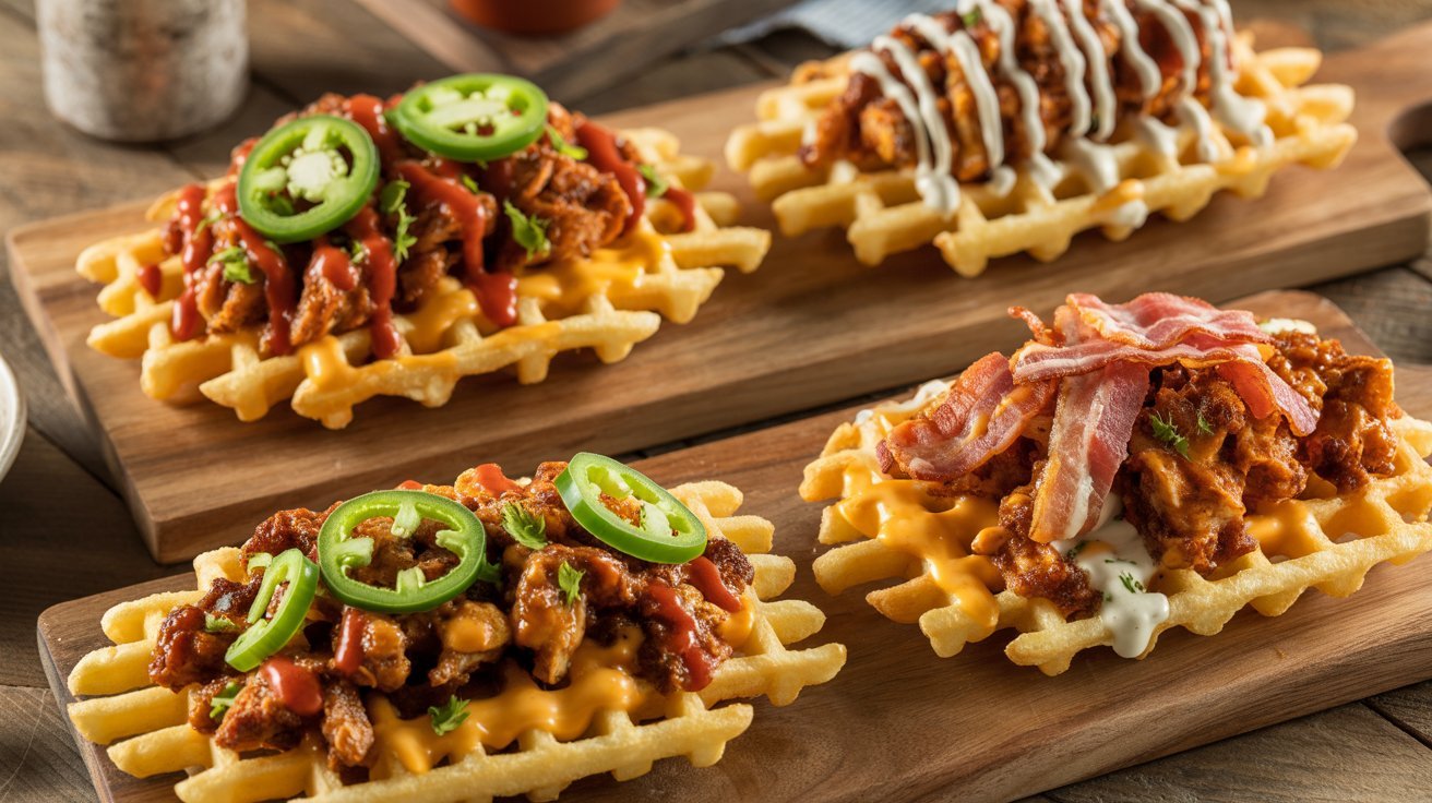 BBQ Chicken Loaded Waffle Fries