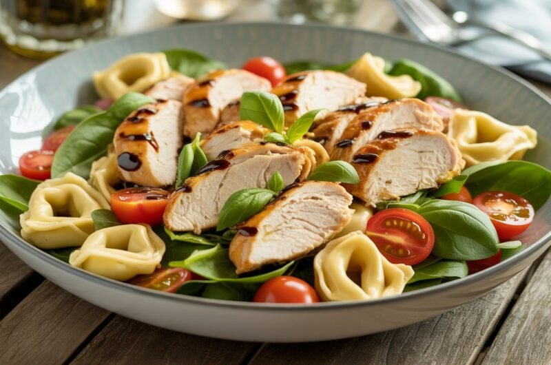 Balsamic Chicken Tortellini Salad