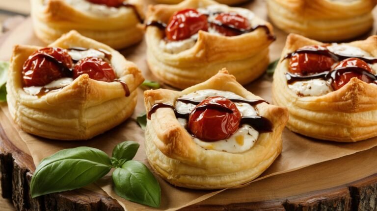 Balsamic Tomato Boursin Cheese Puffs