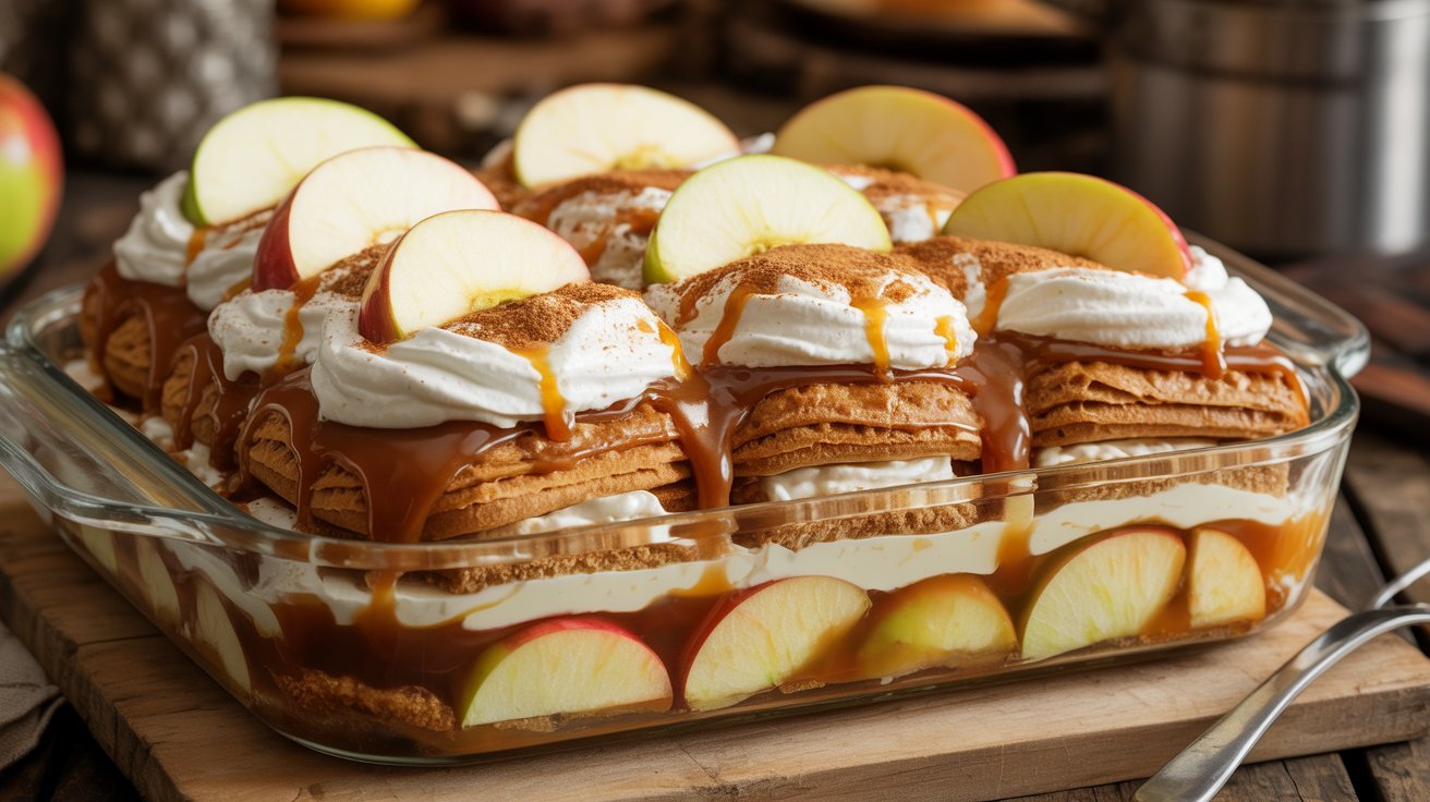 Caramel Apple Eclair Cake