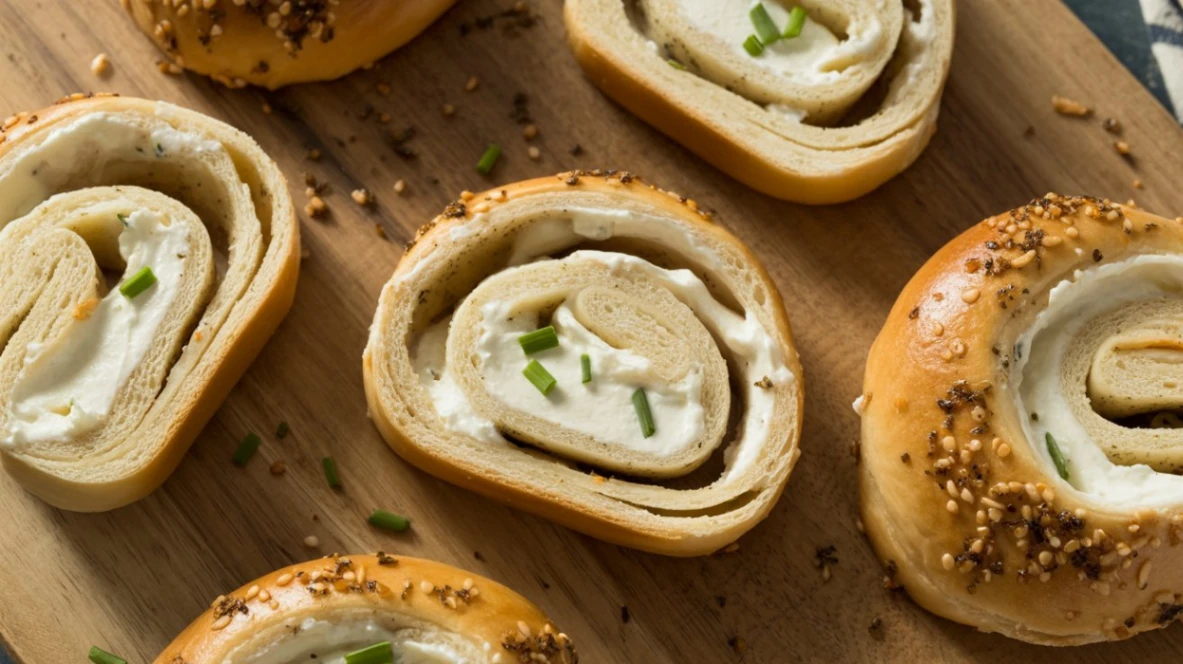 Everything Cream Cheese Bagel Pinwheels