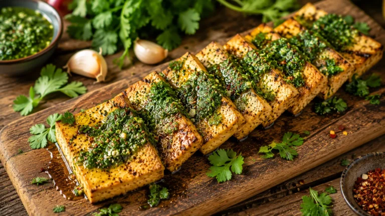 Grilled Tofu with Chimichurri