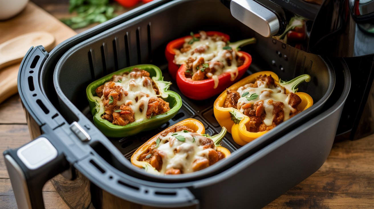 How to make Air Fryer Cheesy Stuffed Bell Peppers