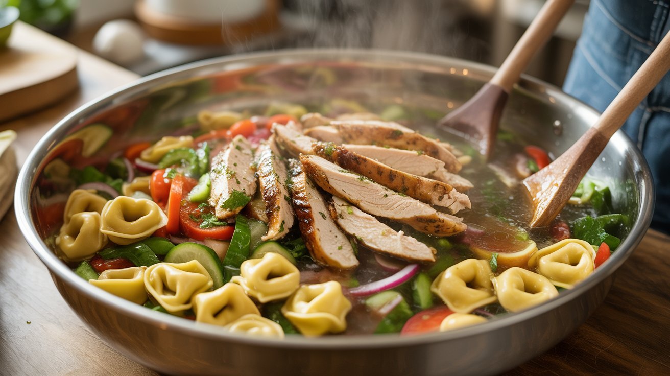 Balsamic Chicken Tortellini Salad