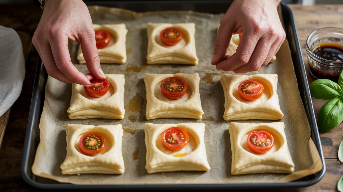 Balsamic Tomato Boursin Cheese Puffs