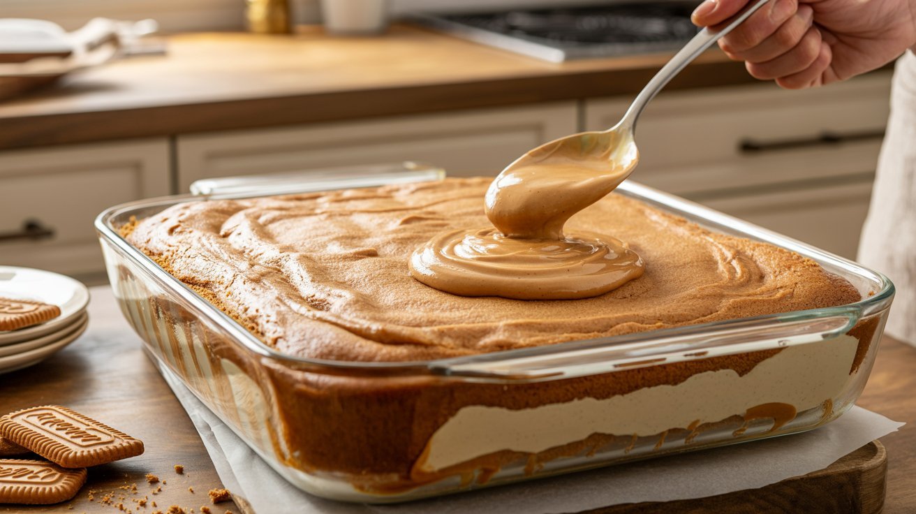 Biscoff Poke Cake