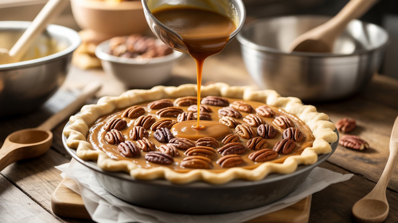 Caramel Pecan Turtle Pumpkin Pie