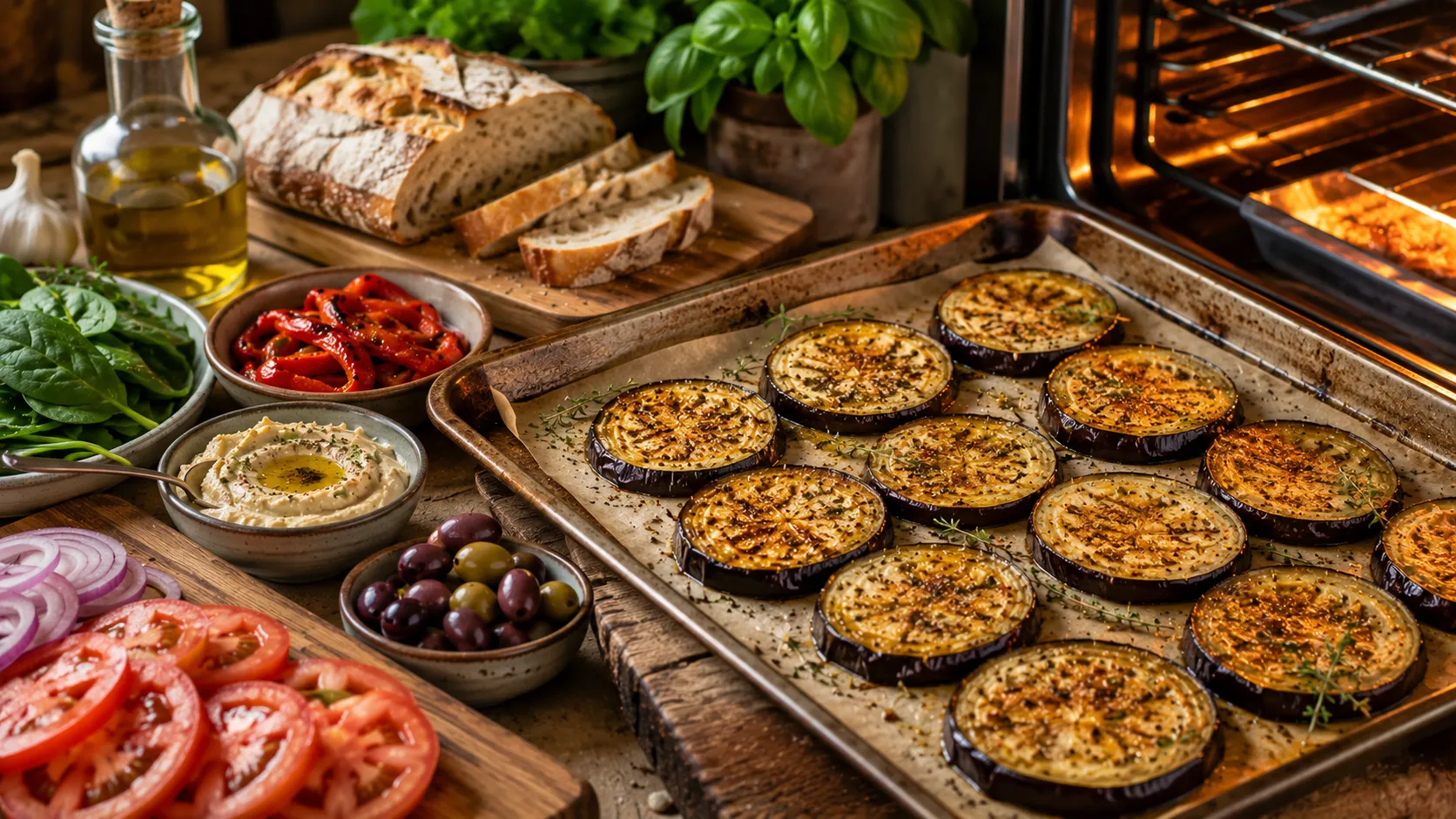 Mediterranean Eggplant Sandwich