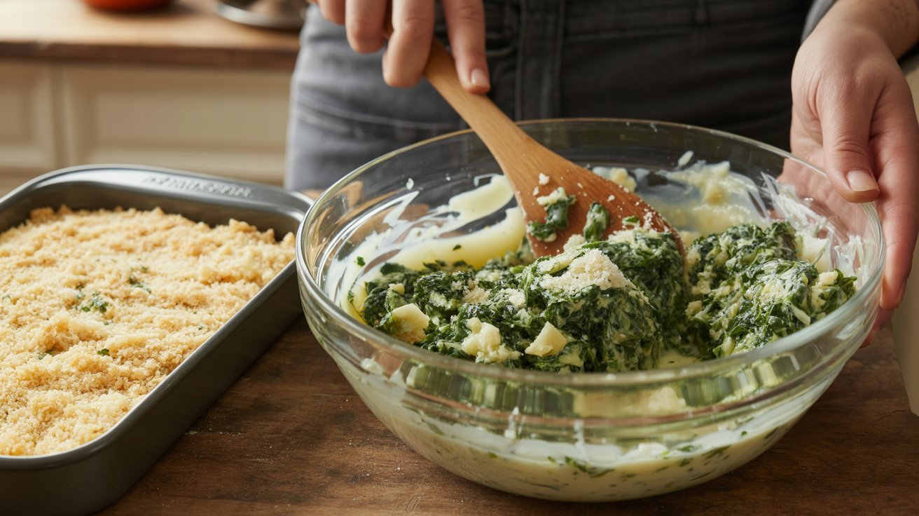 Parmesan Crusted Spinach Dip