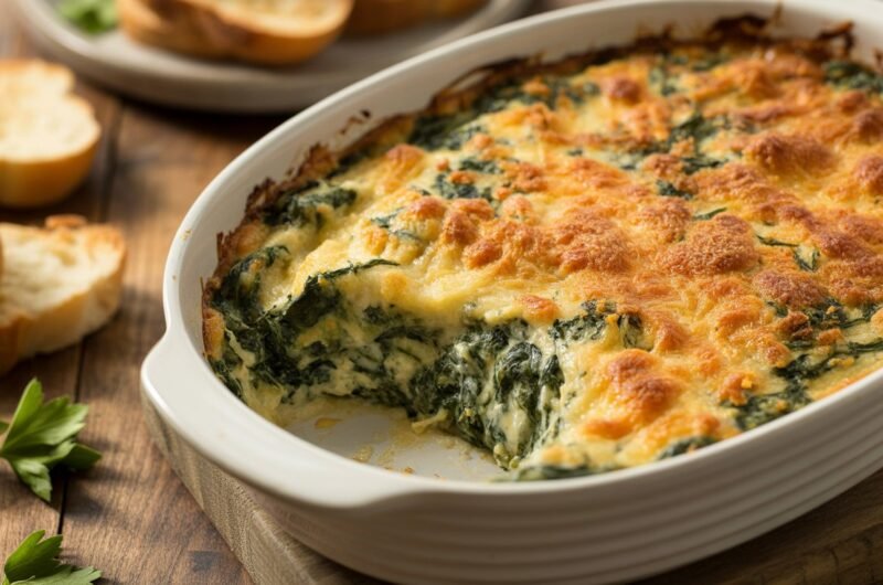 Parmesan Crusted Spinach Dip