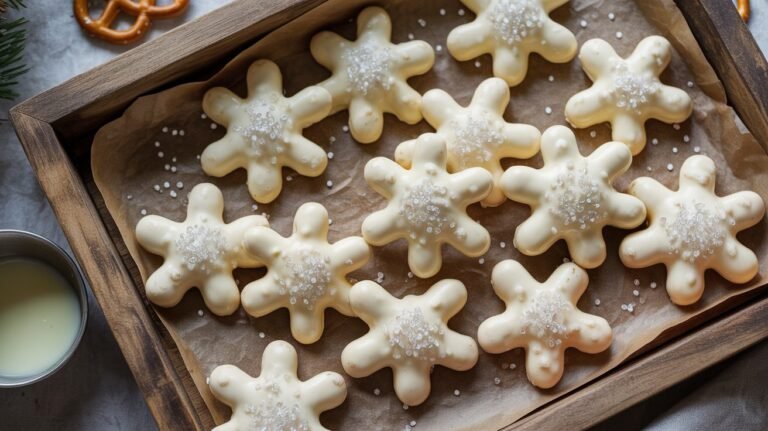 Pretzel Snowflakes