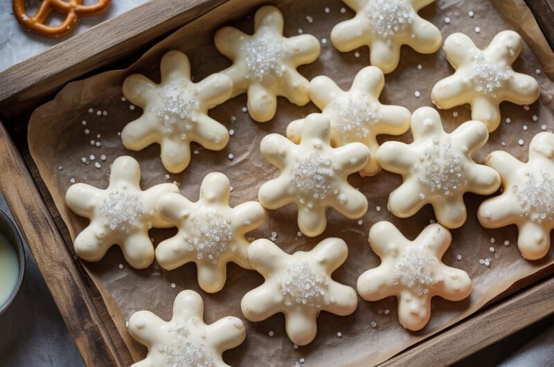 Pretzel Snowflakes