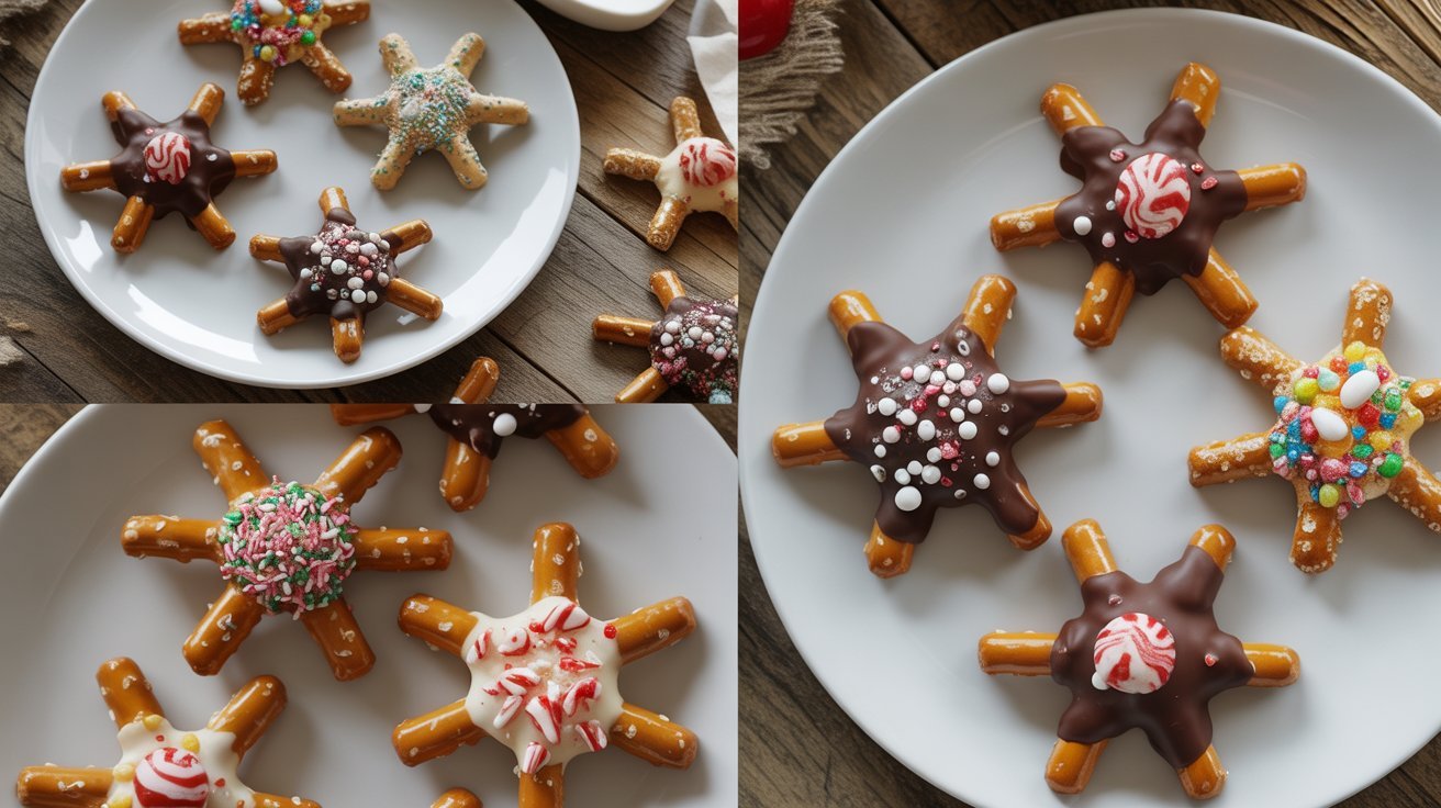 Pretzel Snowflakes