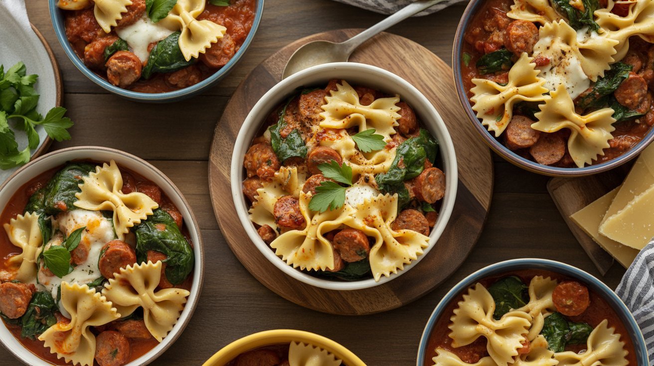 Slow Cooker Bowtie Lasagna