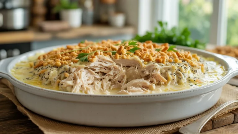 Slow Cooker Poppy Seed Chicken Casserole