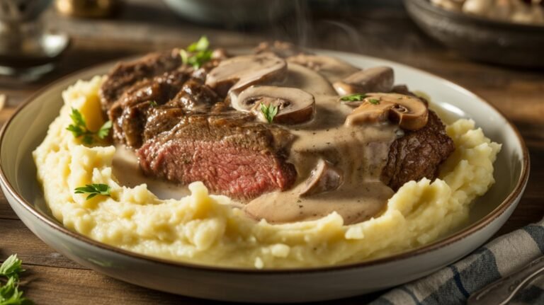 Slow Cooker Steak Diane