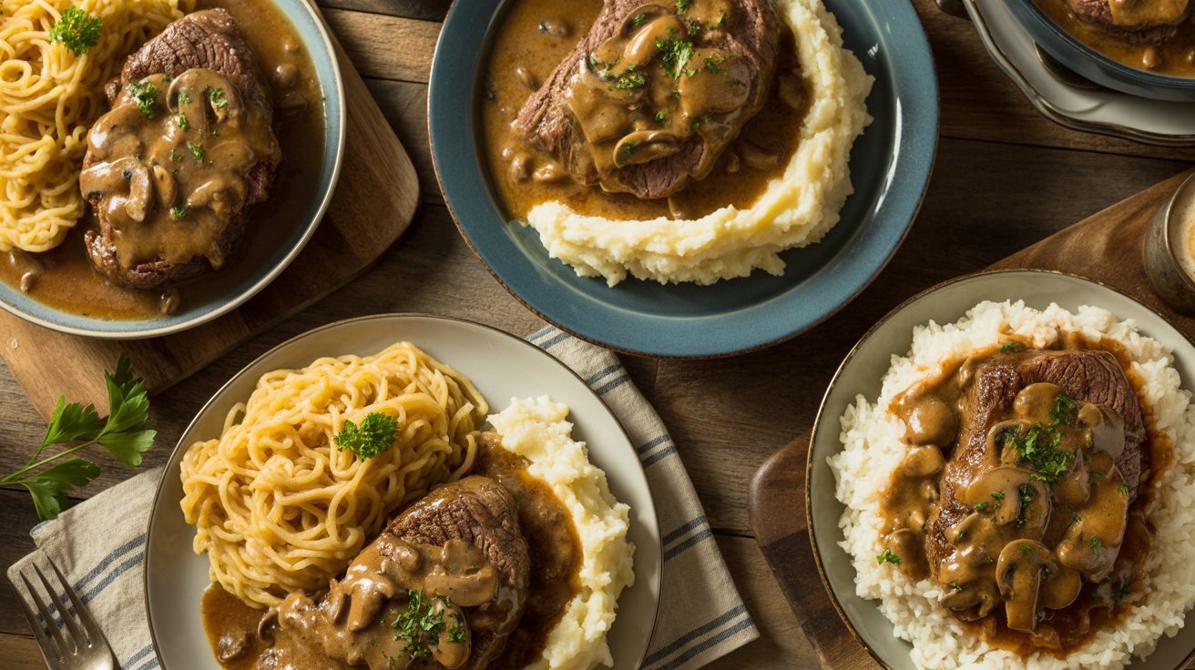 Slow Cooker Steak Diane