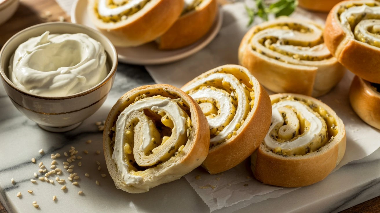 Why You Love Everything Cream Cheese Bagel Pinwheels