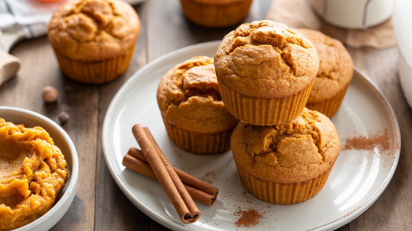 2 Ingredient Pumpkin Muffins