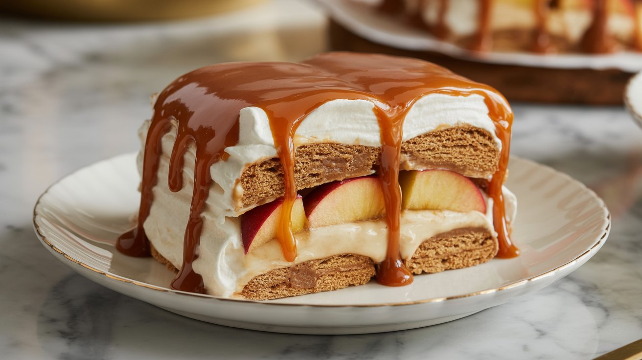 Caramel Apple Eclair Cake