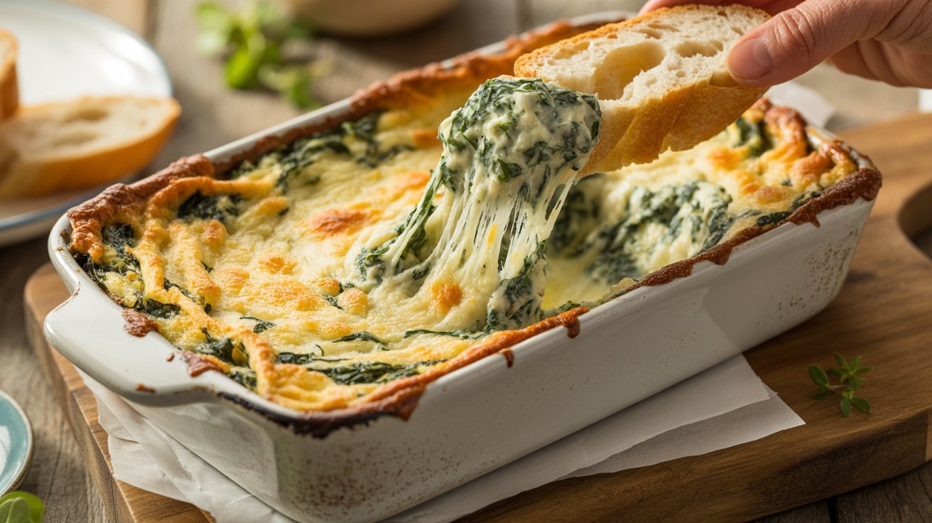 Parmesan Crusted Spinach Dip