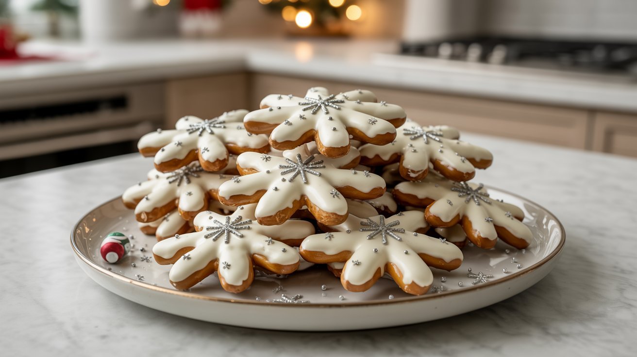 Pretzel Snowflakes