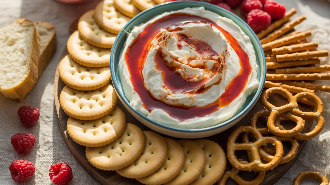 Raspberry Chipotle Cream Cheese Dip