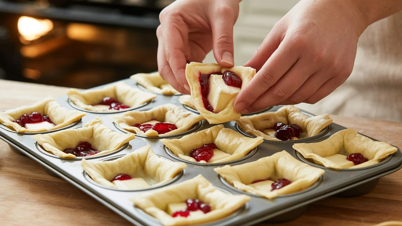 how to make Cranberry Brie Bites