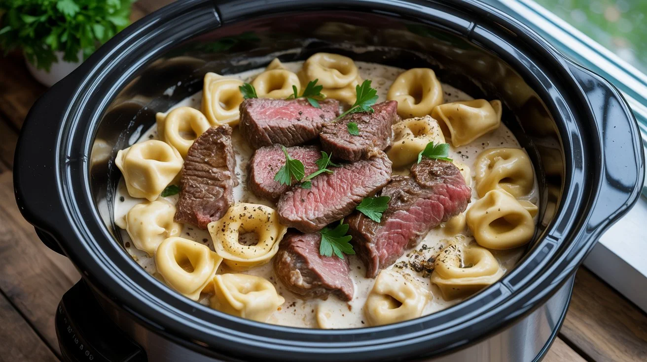 why you love Crockpot Creamy Ranch Steak Tortellini Recipe