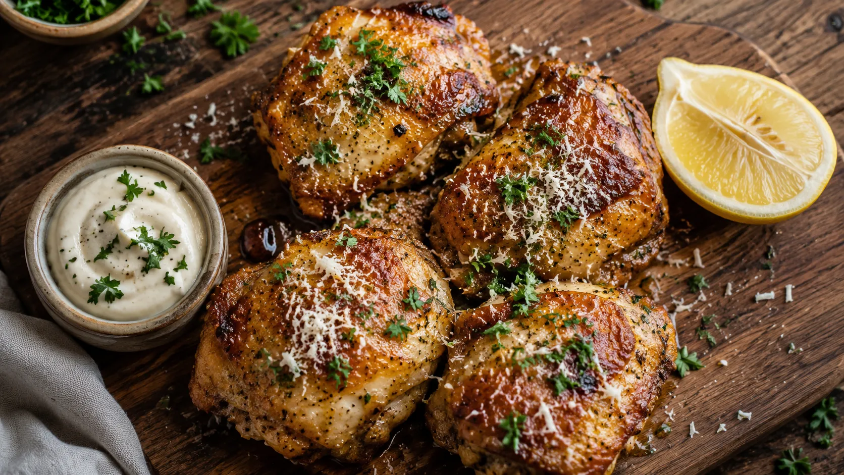 Caesar Marinated Chicken Thighs Recipe