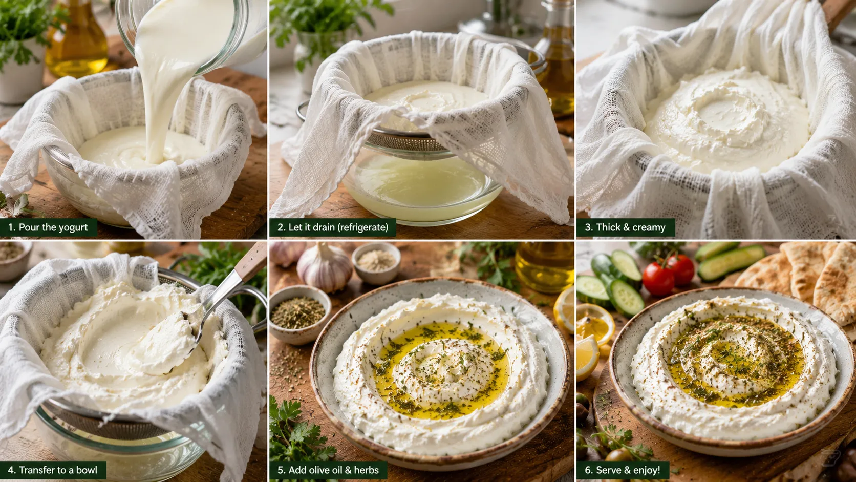 Vegan Labneh with Soy or Almond Yogurt