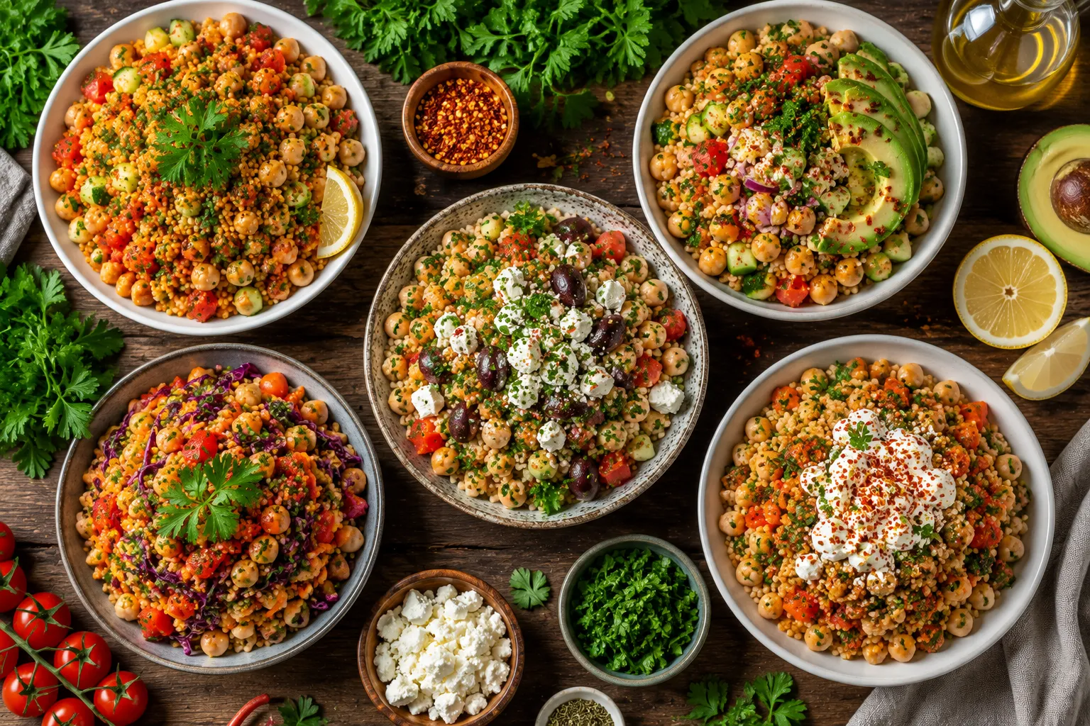 Spicy Chickpea and Bulgur Salad